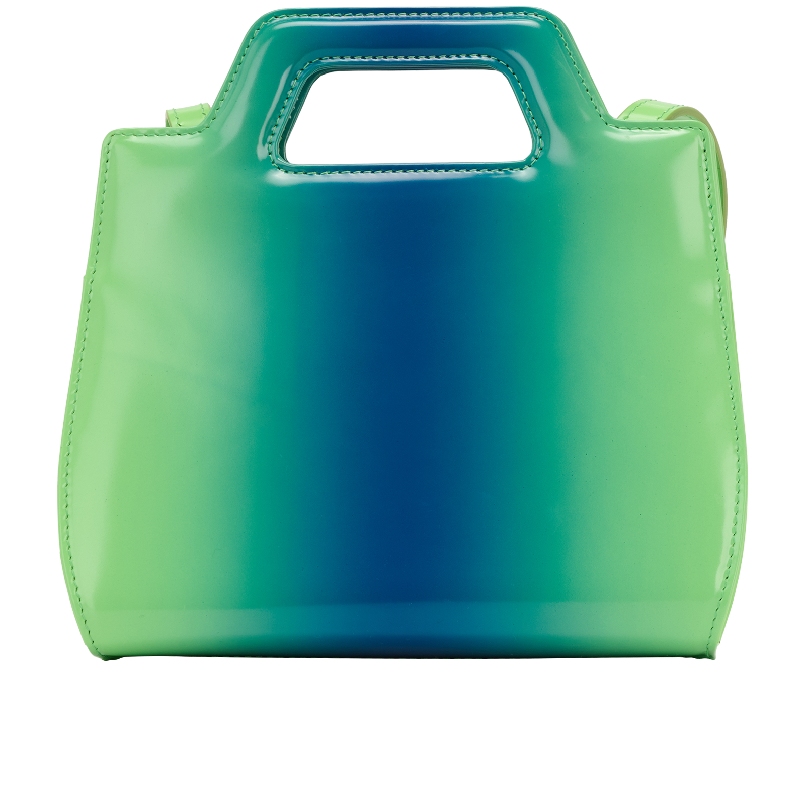 Mini Wanda Ombre Top Handle, &pound;450, Handbags, Blue/Green, Leather, Back view